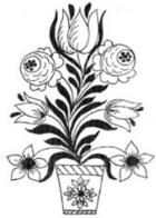 bouquet stylisé de roses